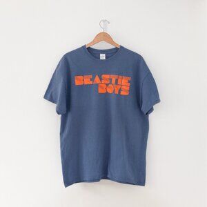 Beastie Boys T Shirt Blue Orange Five Boroughs Size XL Gildan Heavy Duty